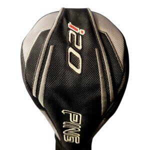 Ping i20 Tungsten Golf Club Driver Headcover Head Cover Black Gray Excellent EUC